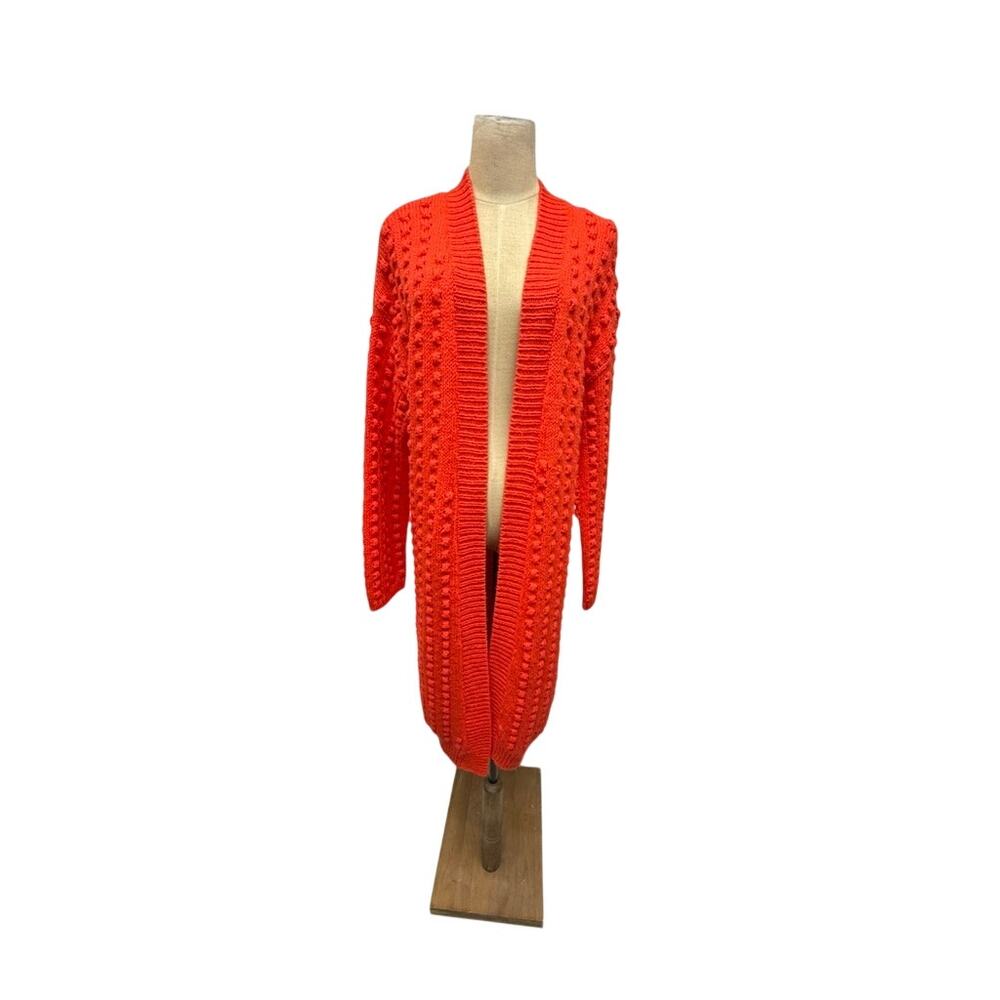 "Lego & Target " Collab Long Red Sweater Cardigan Textured Maxi SZ S Christmas‎